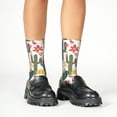 thumbnail image 4 of Fuzoiu Summer Cactus With Blooming Print Kids Socks For Boys Girls,Grip Crew Socks with Non Slip,Lightweight Stretch Crew Socks,Toddlers Crew Boot Socks, 4 of 5