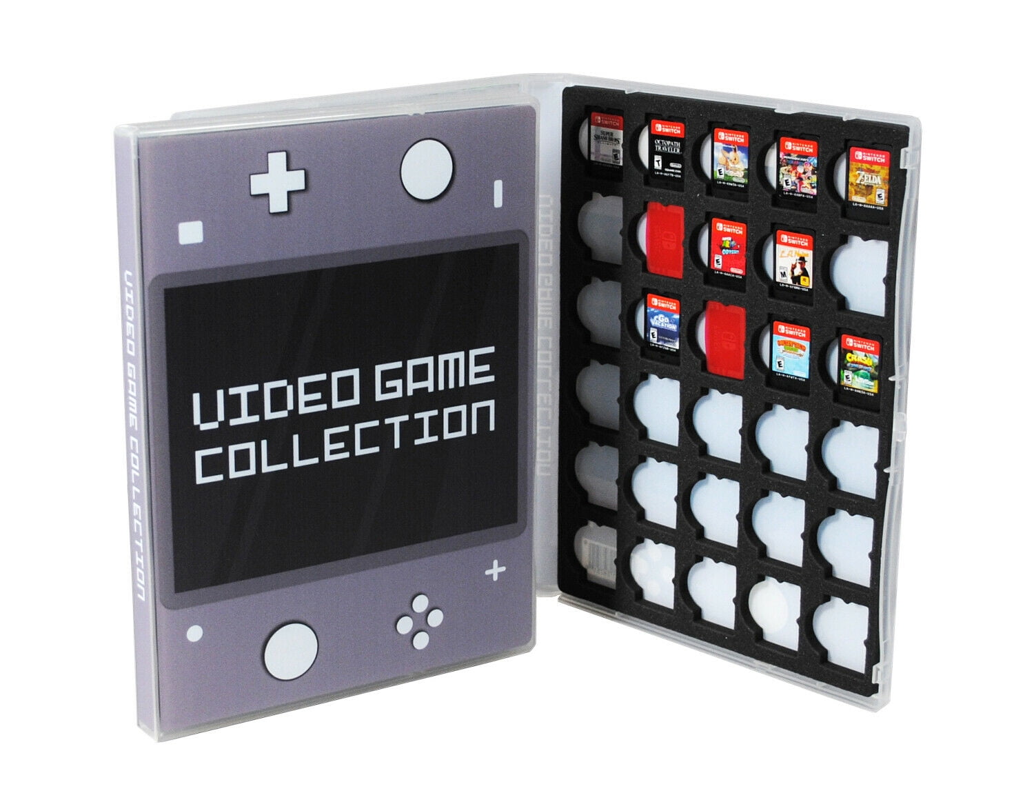 Nintendo Switch Lite Themed Cartridge Case, Holds 30 Video Games - Console (More Colors)