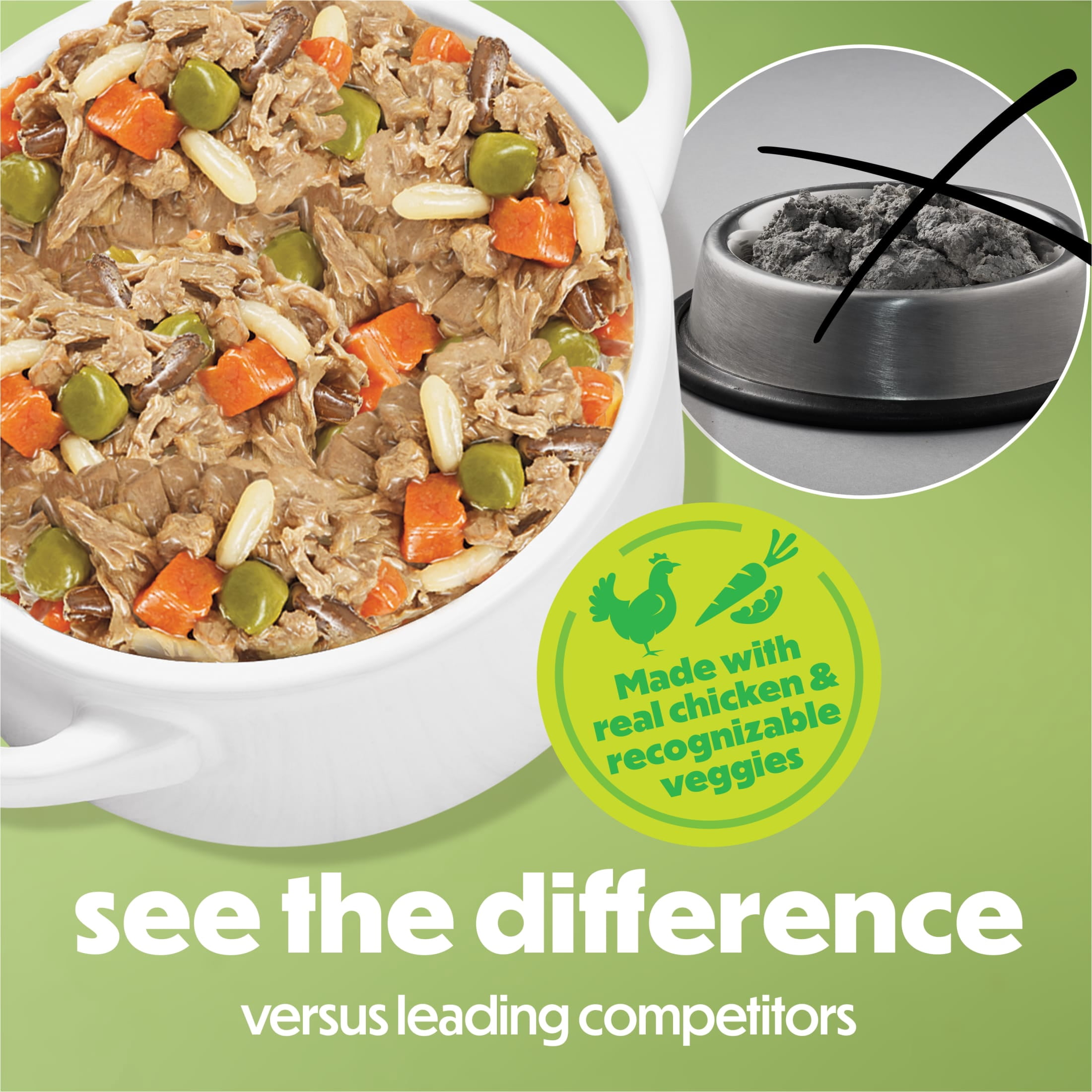 Purina Beneful Freshly Prepared Blends Wet Dog Food with Chicken, Carrots, Peas, and Wild Rice, 10 oz Tub