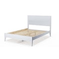 thumbnail image 2 of Queen Size Rustic White Mid Century Slatted Platform Bed, 2 of 4