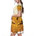 thumbnail image 2 of Balery Western Cowboy Ranch Vestidos sueltos de manga corta para mujer, vestidos de verano 2025, vestidos casuales de corte A con vuelo., 2 of 6