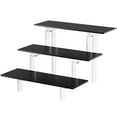 thumbnail image 3 of Hirchor Acrylic Display Stands, 3 Tier Display Shelf Riser for Amiibo POP Figures, Makeup Perfume Holder Organizer Cosmetic Display Stands Spice Rack Cupcakes Stand, 3 of 7