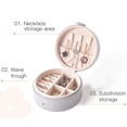 thumbnail image 3 of Jewelry Box Small Travel Jewelry Organizer Storage, Portable Display Case, Jewelry Holder for Women Girls, Necklace Earring Rings Accessories, Mother's Day Birthday Gift, 3 of 5