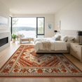 thumbnail image 3 of ODIKA 9'x12' Washable Area Rug Low Pile, Flatwoven, Orange Burnt Boho Fall Halloween Terracotta Vintage Bathroom for Great Room, Indoor Concept, Large Living, 3 of 7