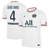 Men's Jordan Brand Sergio Ramos White Paris Saint-Germain 2021/22 Fourth Replica Jersey