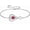 July-Ruby Red, variant on Infinity Heart Birthstone Bracelet 925 Sterling Silver Forever Love with Birthstone Adjustable Bracelet for Anniversary Birthday Women Gifts