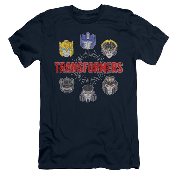 Transformers Robo Halo S/S Adult 30/1 T-Shirt Navy