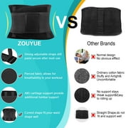 Womens Back Brace for Lower Pain Relief & Herniated Disc Sciatica,Back Support Belt for Lifting at Work Scoliosis,Black,XL