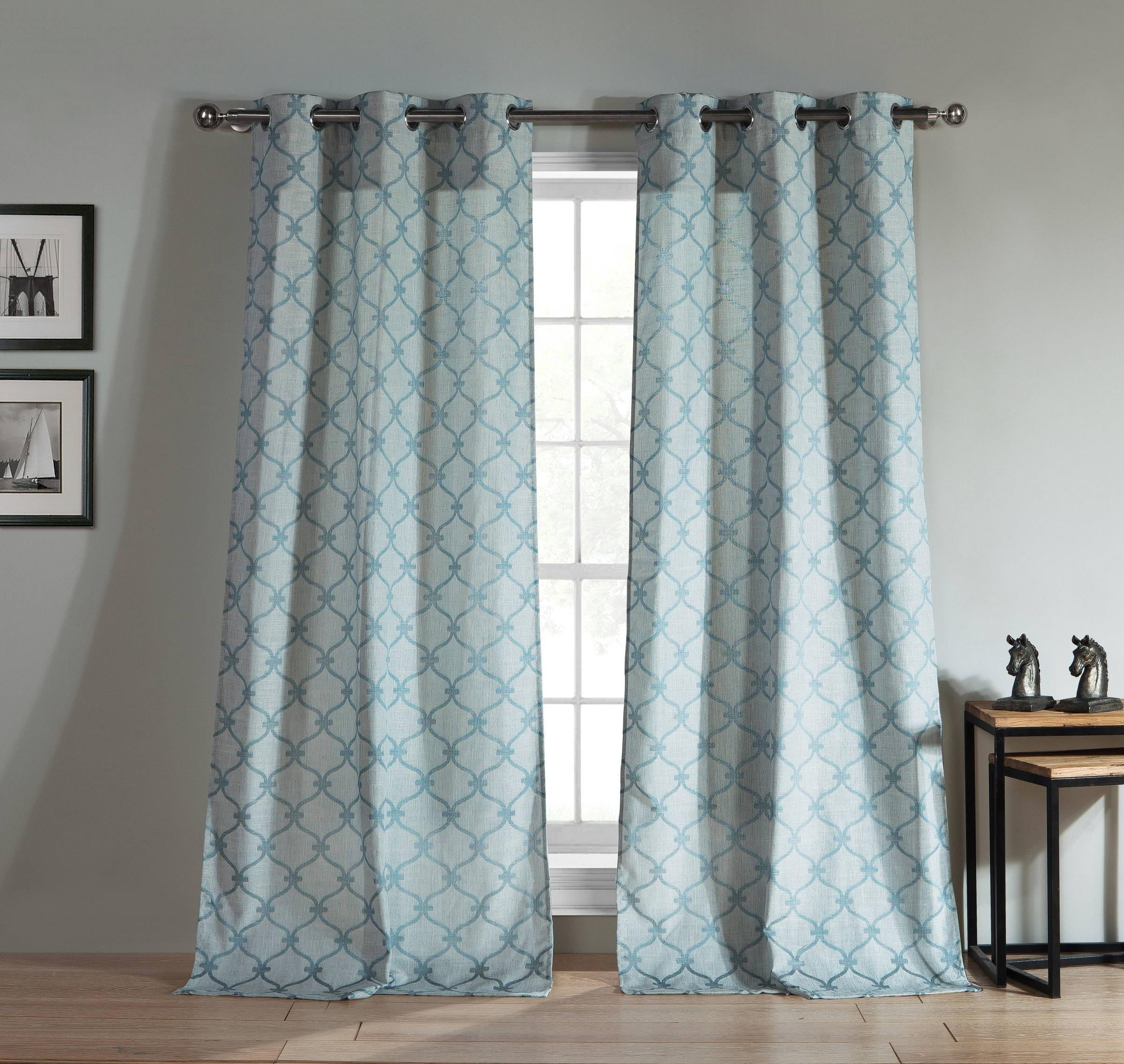 Kenilworth Jacquard Grommet Window Curtain Set