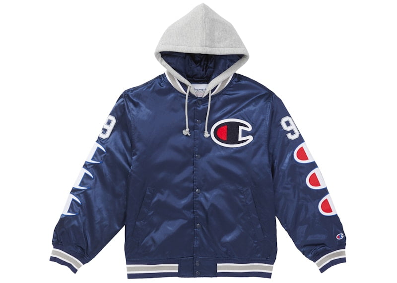 Supreme Men's Praises Varsity Jacket Navy, from StockX - Walmart.com