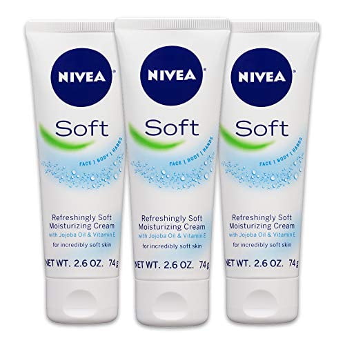NIVEA Soft Moisturizing Crème Pack of 3, AllInOne Cream For Body