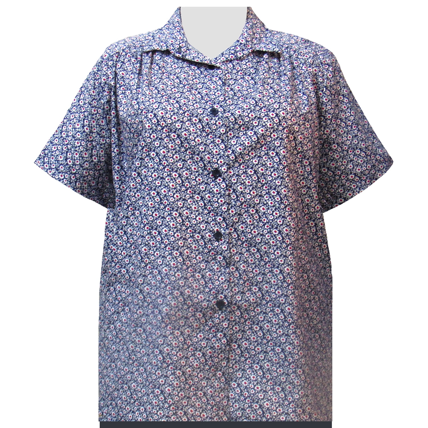 A Personal Touch Blue Watercolor Tribal 3//4 Sleeve Womens Plus Size Blouse