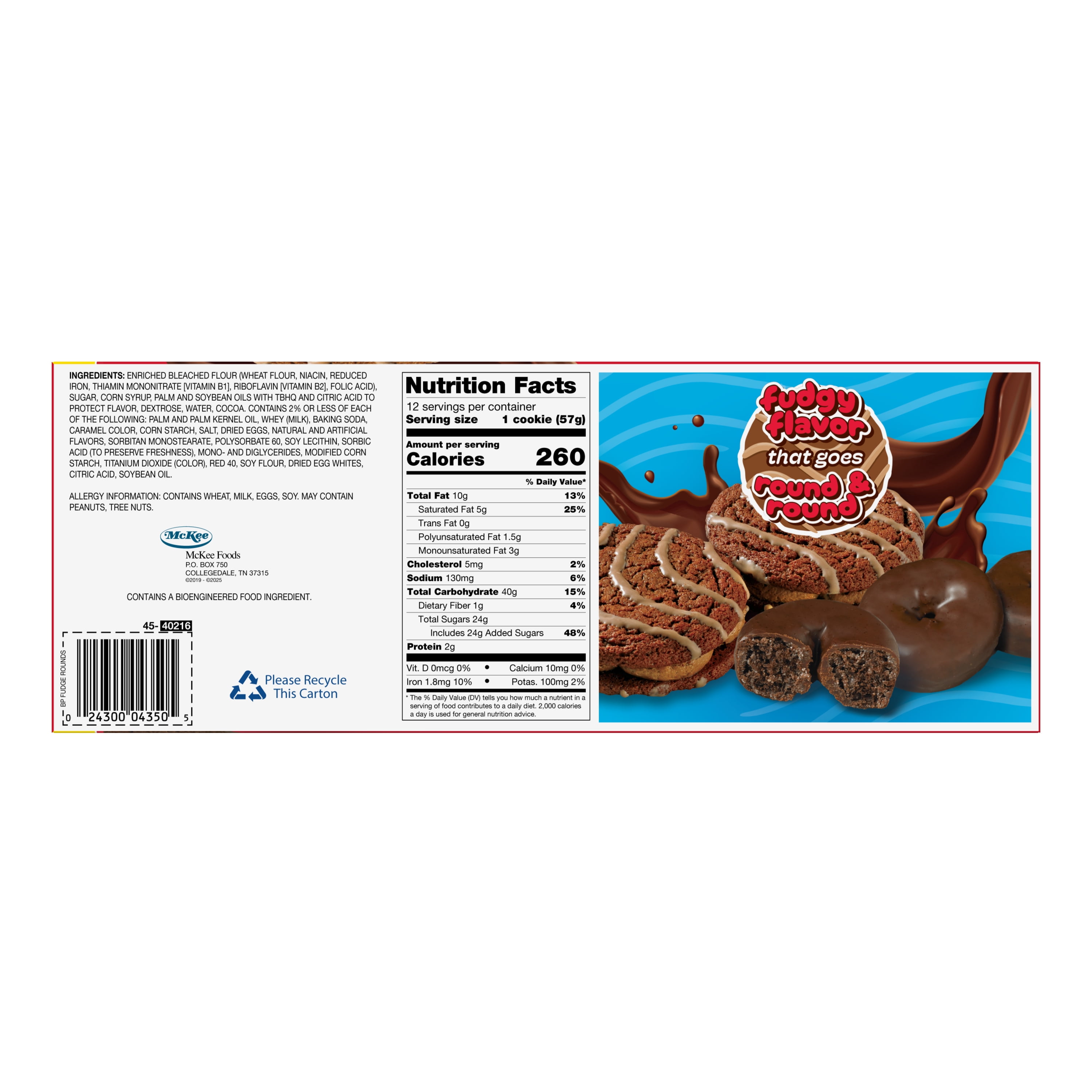 Little Debbie Big Pack Fudge Rounds, 24.1 oz ( 12 count)