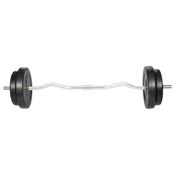 vidaXL Curl Bar with Weights 66.1 lb