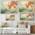 thumbnail image 4 of Designart "Emerald Drifting Blooms" Abstract Botanicals Floater Framed Canvas Art Print, 4 of 7