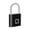 Black, variant on Keyless Smart USB Charging Fingerprint Lock Padlock Waterproof Door Unlock Portable Anti-theft