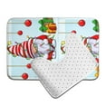 thumbnail image 6 of Yiaed Funny Christmas Gnome Print Bathroom Mat Set 2 Pieces Mat Anti-Skid Pad Ultra Soft and Absorbent Bathroom Bath Mat Contour Bath Rugs for Toilet Base, 6 of 6