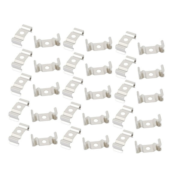 Uxcell T4 Fluorescent Tube Lamp Lampholder Bracket Clip Silver Tone 20 Pcs