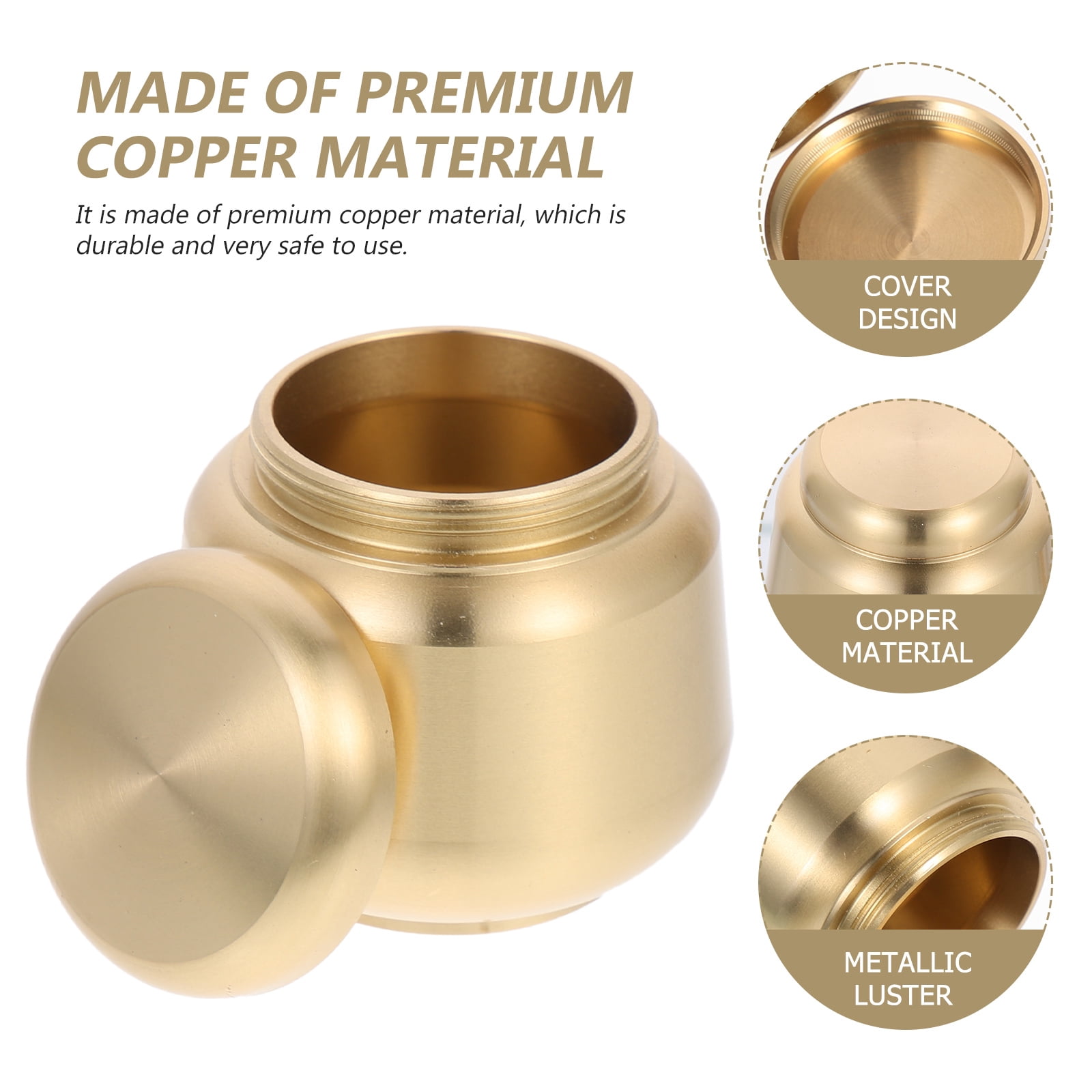 Set of 3 Human Urn Small Containers for Ashes Baby Urns Commemorate Pet Copper