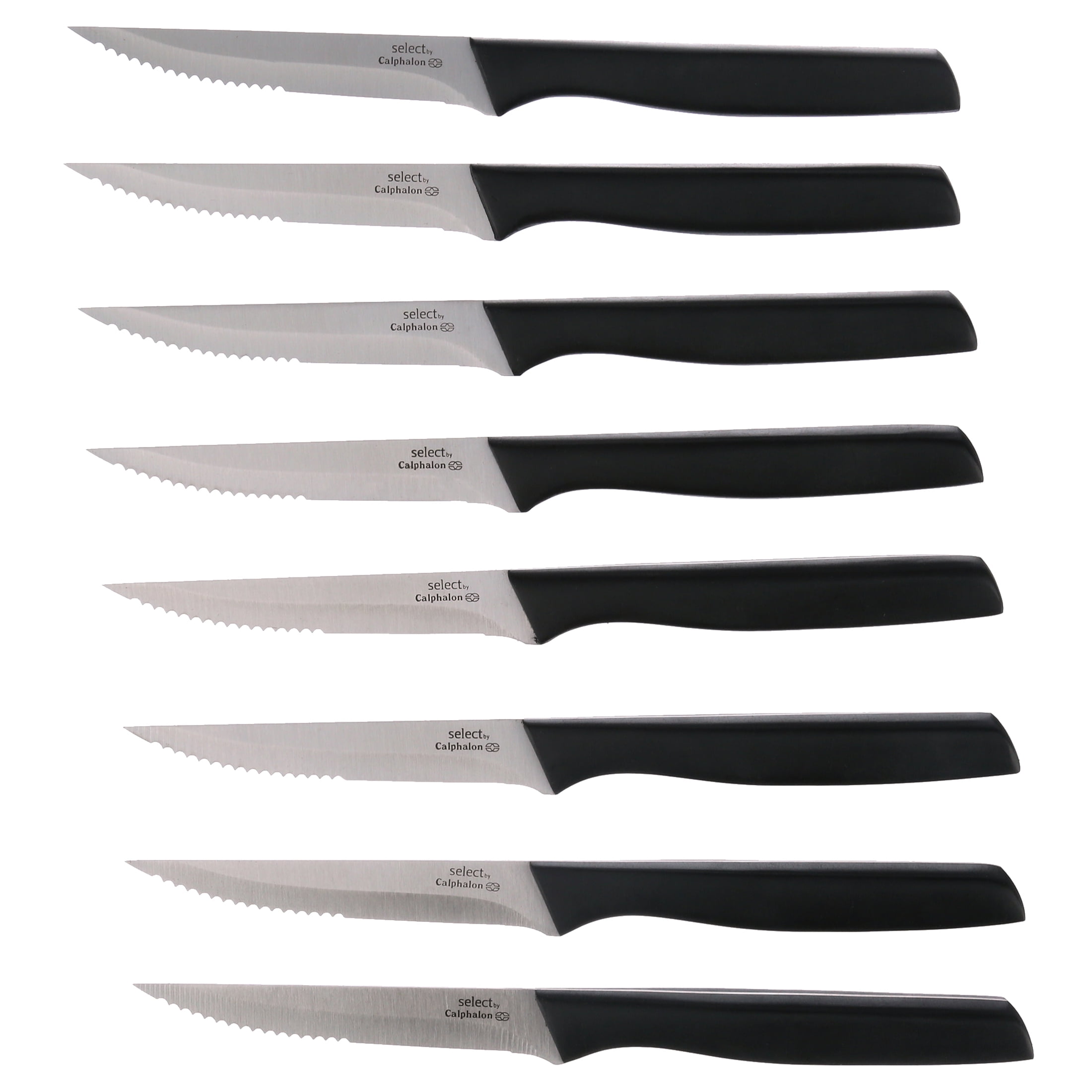CALPHALON STEAK KNIFE 4-5/8 HALF-SERRATED STAINLESS BLADE STURDY FULL TANG  VGC