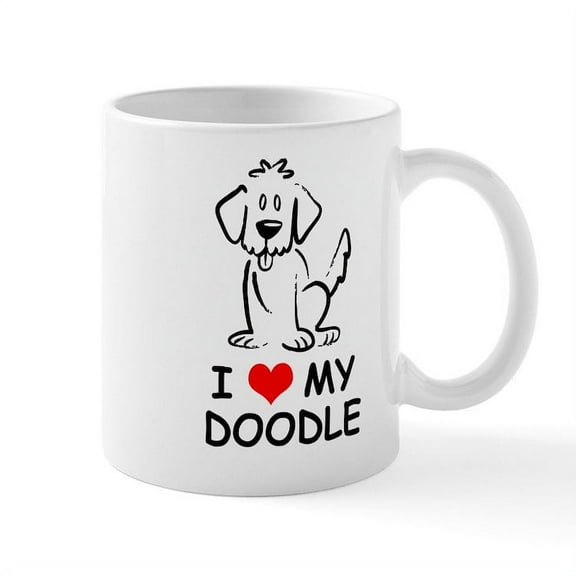 CafePress - I Love My Doodle Mug - 11 oz Ceramic Mug - Novelty Coffee Tea Cup