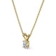 thumbnail image 2 of Collar Colgante Clásico JeenMata con Diamante de Forma Ovalada de 0,58 Quilates Chapado en Oro Amarillo de 18 K sobre Plata, 2 of 5