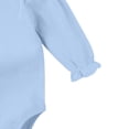 thumbnail image 5 of Busydd Baby Girl Romper 0-24 Months Long Sleeve Round Neck Cotton Infant Boy Clothes Comfy Breathable Solid Color Baby Romper Onesie 0-3 Months, 5 of 5