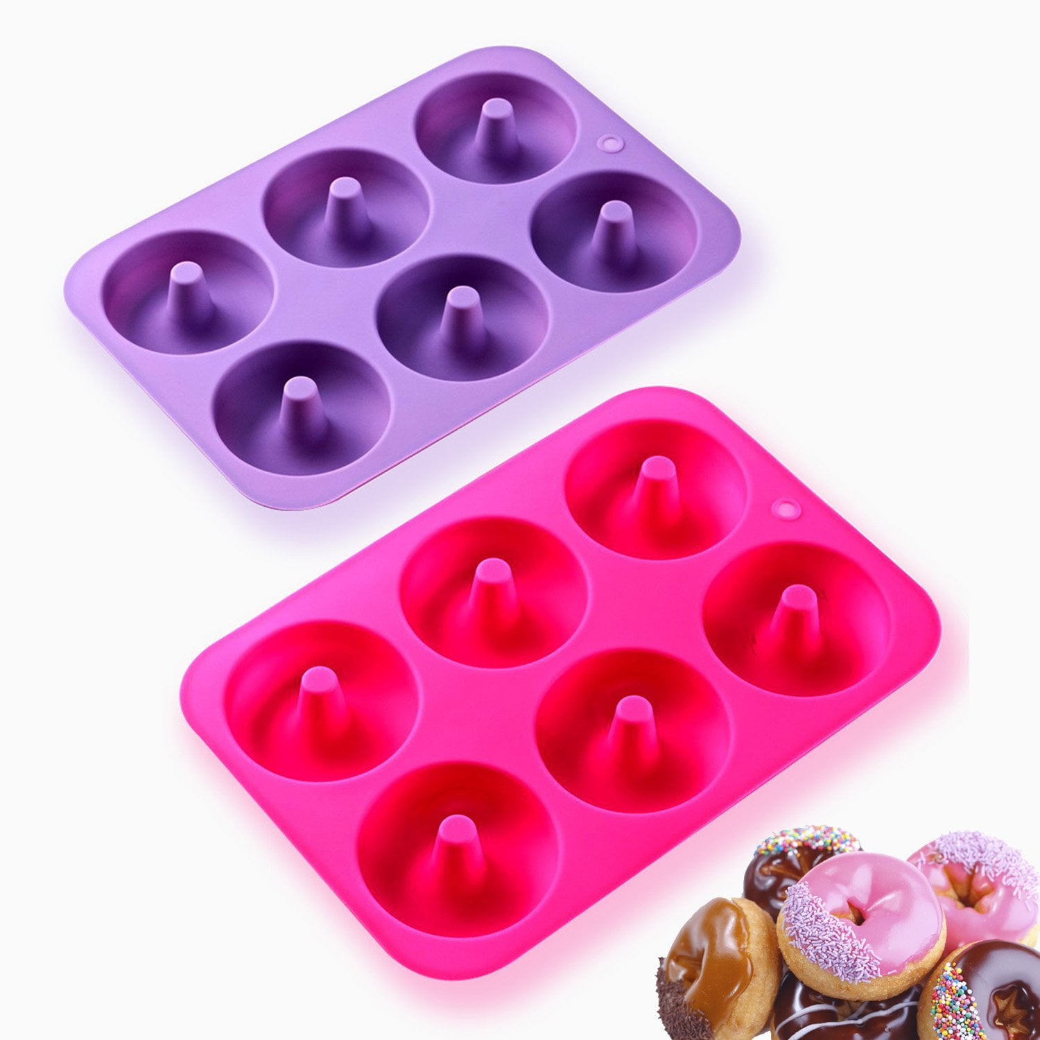 Jeobest 1PC Donuts Baking Pan - Donuts Mold Silicone ...