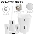 thumbnail image 3 of Kit de 6 Piezas para Baño | Juego de Accesorios para Baño Moderno | Conjunto de Accesorios de Plastico Para Baño | Set de 6 pzas para Baño, 3 of 5