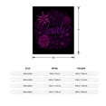 thumbnail image 3 of Durable Soft & Warm Flannel Blanket - Elegant Purple Floral Design Cozy for Sofa Travel Bed & Chair - Perfect for Comfort, 3 of 5
