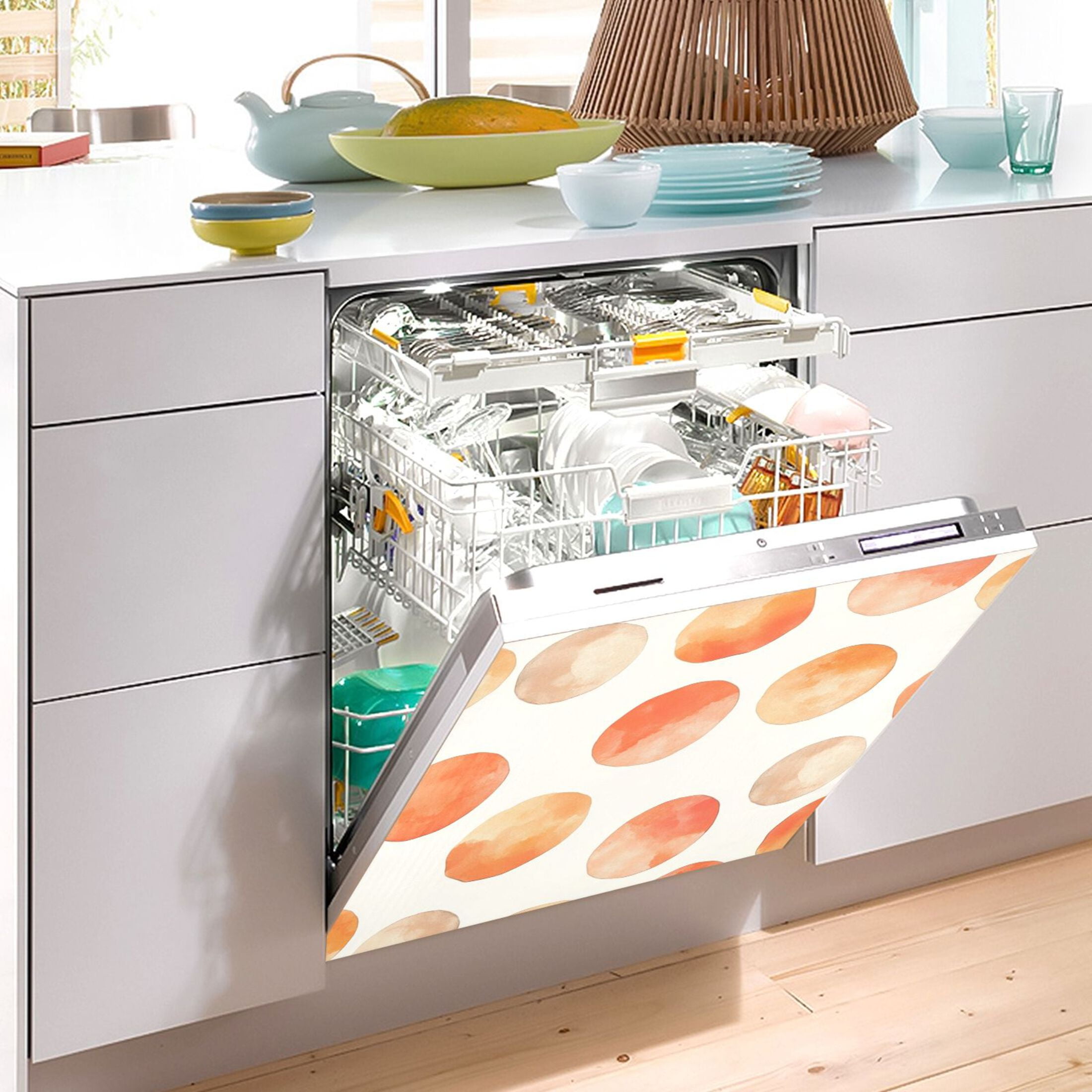 Dishwasher Magnetic Sticker 23x26 Inch Refrigerator Magnetic Sticker Washing Machine Magnetic Sticker Kitchen Panel Magnetic Sticker Home Decor Super Cute Dots