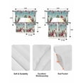 thumbnail image 5 of Teal Christmas Swag Kitchen Curtains Sets for Windows 24 Inch Length, Xmas Snowman Truck Tree Balls Short Window Curtain Panels Swags Valances and Tiers 3 Piece Set for Cafe/Dining Room, 5 of 5