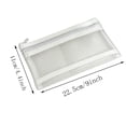 thumbnail image 4 of Pencil Case, Large Capacity Zipper Stationery Pouch for Office and Daily Carry, White, 4 of 6