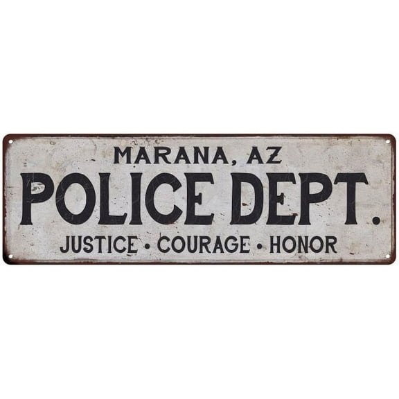 MARANA, AZ POLICE DEPT. Home Decor Metal Sign Gift 6x18 206180012902