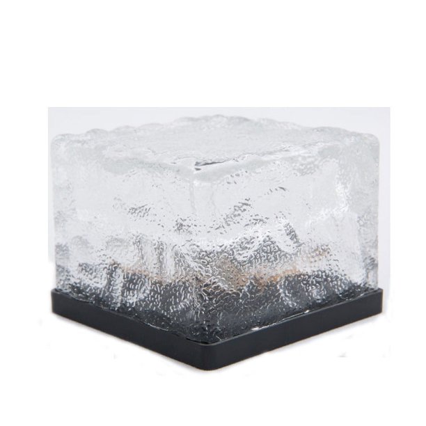 Luz solar de ladrillo de vidrio – Luz LED solar de cubo de hielo – Lámpara de piedra de ladrillo de cristal para jardín, patio, camino, piscina, fiestas navideñas decorativas, luces de cubo de roca de hielo (blanco cálido) brillar Electrónica