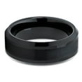 thumbnail image 2 of 8mm Black Tungsten Ring,Engagement Ring,Black Wedding Ring,Anniversary Ring,Black Brush Ring,Comfort Fit, 2 of 4