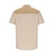 thumbnail image 4 of Playeras Elvqul para Hombre Playa Beige con Estampado de Bloques de Color Manga Corta Elástica Solapa Abotonada, 4 of 5