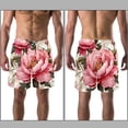 thumbnail image 3 of luoweisi Men's Beach Shorts Quick Dry Swim Trunks with Mesh Lining Peony M, 3 of 5