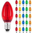 C7 Colored Light Bulbs, Led Night Light Bulbs Multicolor 25 Pack ...