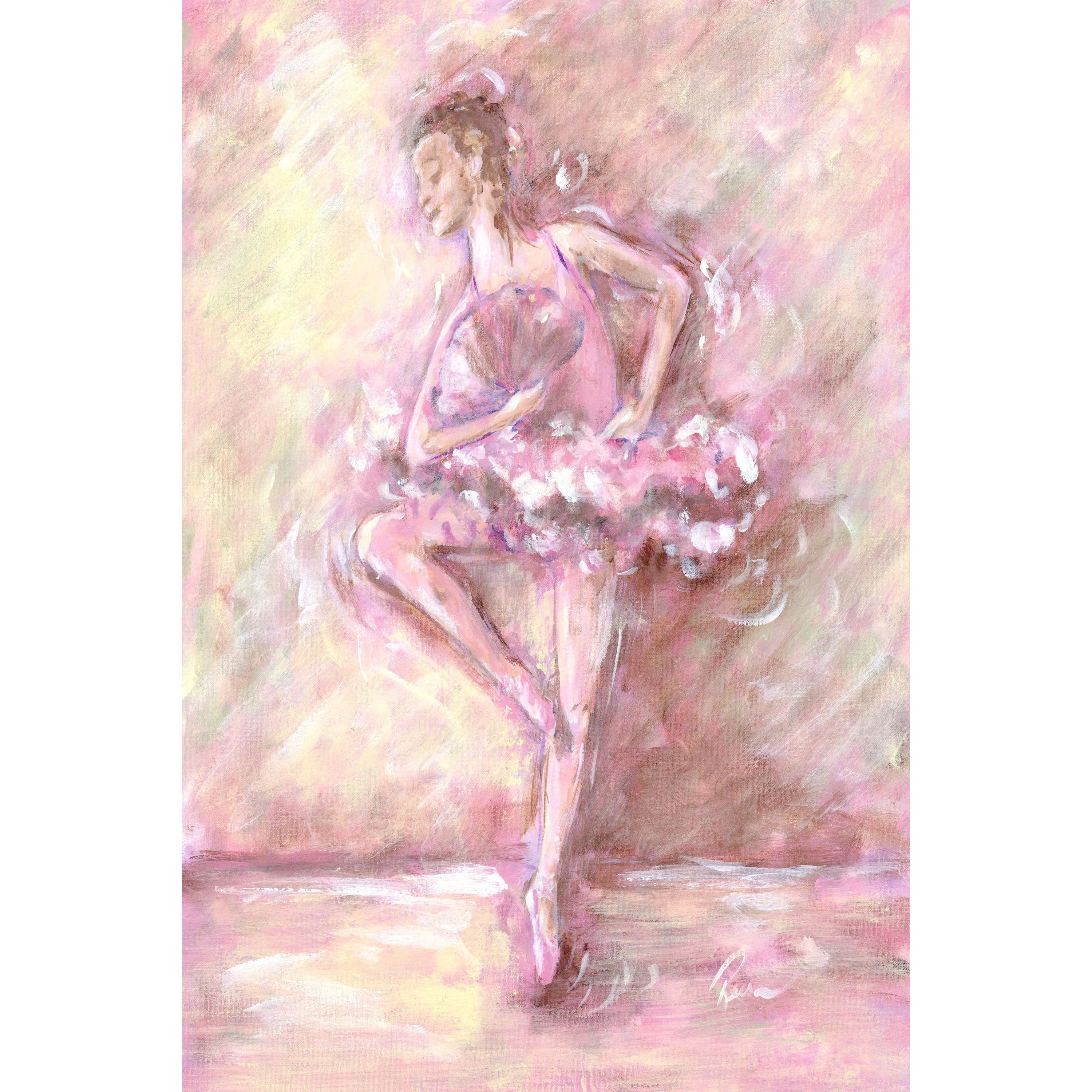Marmont Hill "En Pointe" by Reesa Qualia Painting Print on Wrapped Canvas