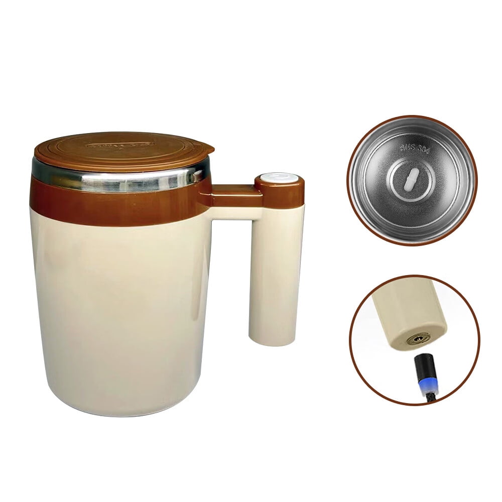 Hesroicy 400ml Self-Stirring Magnetic Mug Food Grade Battery Powered  Ergonomic Handle One-key Start Automatic Stirring Electric Auto-Mixing  Magnetic Water Coffee Mug for Home 