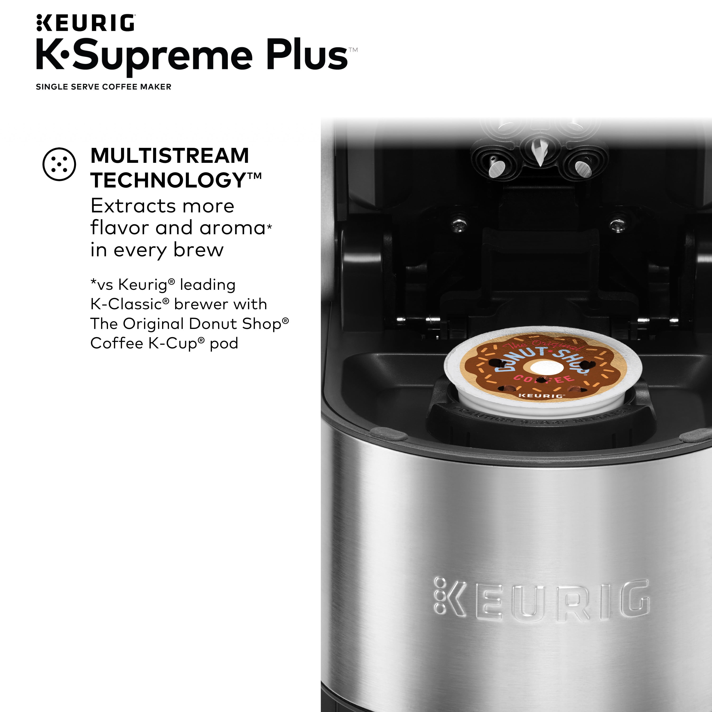 Keurig® KSupreme Plus Single Serve KCup Pod Coffee Maker, MultiStream
