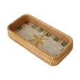 thumbnail image 1 of Cesta de mimbre rectangular para fruta, bandeja para servir y pan, decoración de mesa para 20x10x4cm, 1 of 9
