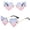 Blue, variant on Sunglasses Womens Polyester Trendy Classic Square 70S 80S 90S Vintage Shades Double Bridge Aviators Red One Size