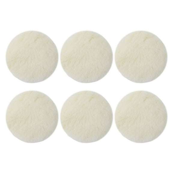 6 Pcs 5inch Car Lambs Wool Bonnet Buffing Wheel Pad Buffer Polishing Polisher Pad