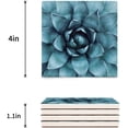 thumbnail image 3 of FMSHPON Natural Plant Green Agave Tequila Set of 8 Coaster for Drinks, Absorbent Ceramic Stone Coasters Cup Mat with Cork Base for Home Kitchen Room Coffee Table Bar Decor, 3 of 4
