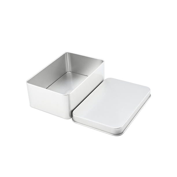 Caja de hierro para embalaje con ventana rectangular, accesorios y piezas, caja de hierro para embalaje general, caja de hojalata