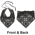 thumbnail image 4 of 2Pcs Crochet Bandana Head Kerchief Knitted Hair Scarves Crochet Hair Kerchief Tie Bcak Headwrap Floral, 4 of 5