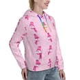thumbnail image 2 of KLL Pink Scarf Snowman for Womens Pullover Hoodie with Pocket Hooded Long Sleeve Shirts Sweatshirt for Women-Large, 2 of 7