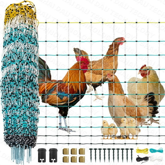 Portable Electric Poultry Netting Fence  47.5"H x 168' L Livestock Nets Mesh
